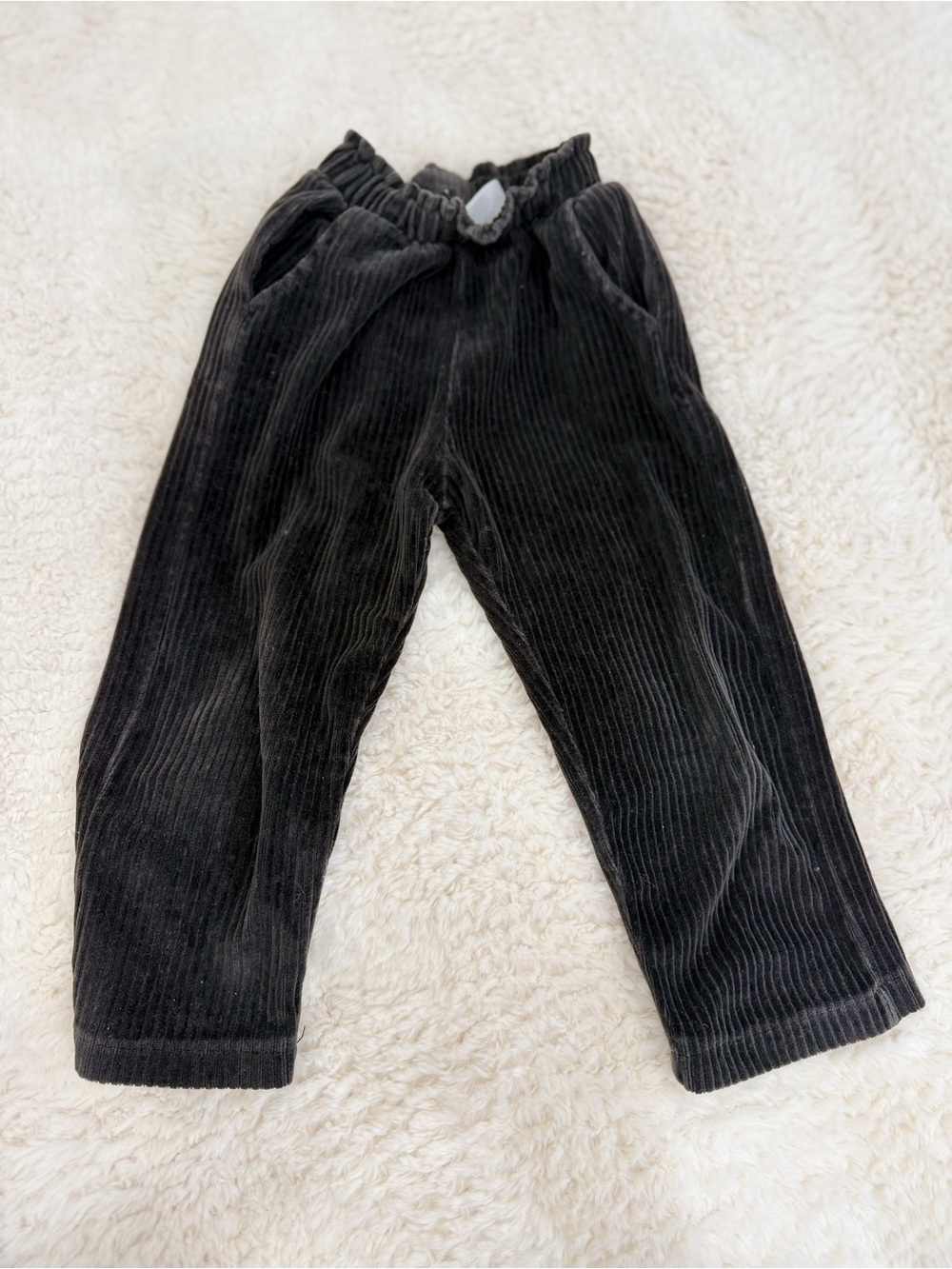 Zara Black Corduroy Pull-On Kids Pants